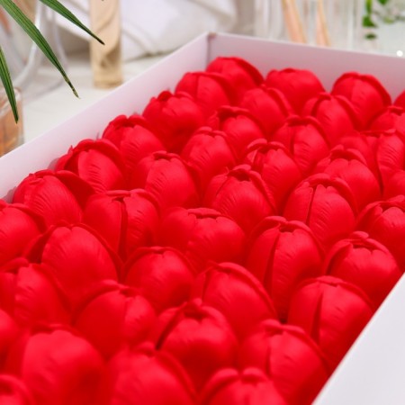 Soap tulips red, set 50 pcs-1