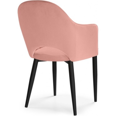 Metal frame Vener Metal/velor, black/pink 56x77x85 cm-3