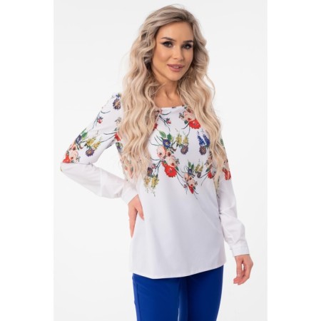 Female blouse, size 44, white color-9
