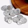 Decor made of wood “SPILA” silver, set 55 g, size: from 2 to 10 cm