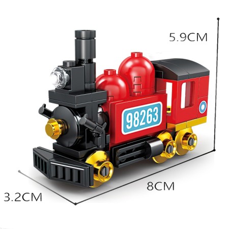 Designer "railway. Steam locomotive ", with launch, 71 parts-1