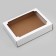 Box of a team without printing a lid is a white one with a window 29 x 23.5 x 6 cm