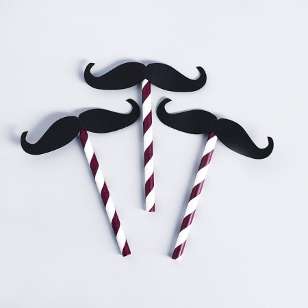 Topper "mustache", in the set of 6 pcs., Types mix-1