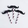 Topper "mustache", in the set of 6 pcs., Types mix