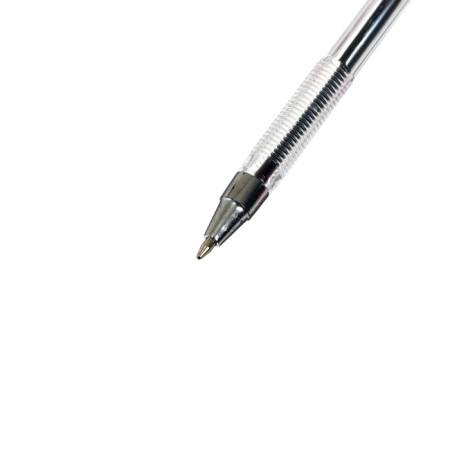 Ballic handle, 0.5 mm, red rod, transparent, corrugated holder-1