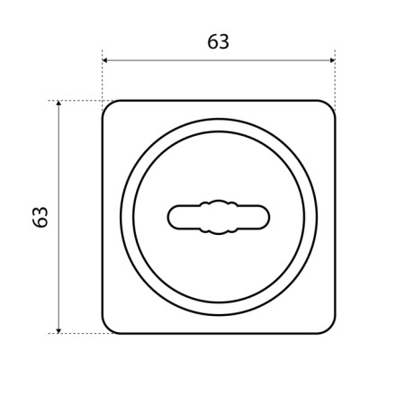 Decorative lining Bulat VAT 05.02 Atlas, for a levald mechanism, matte black-3
