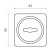 Decorative lining Bulat VAT 05.02 Atlas, for a levald mechanism, matte black