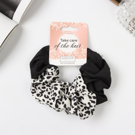 Hair elastic band "Orbit" Styles style, 12 cm, black and white-1