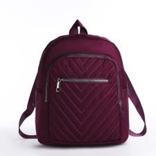City backpack of textiles on lightning, 2 outer pockets, purple color