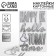Cardboard stickers with “Happy” foil