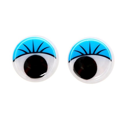Set of sequins "Eyes with cilia" 18 pcs., Size 1 pc 2*2, multi -colored