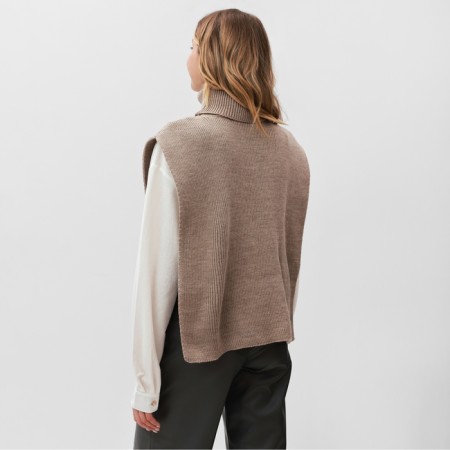 Jumper (Poncho) Women's Minaku: Casual Collection Beige Color, Rr. 42-5