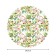 Gabel on the table "Watercolor New Year", Round, Saten, D = 150 cm