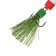 Bait jig flag No. 11, 9 cm, green-white-red