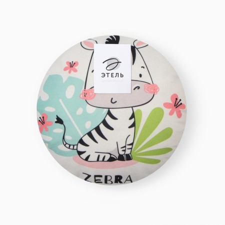 Decorative Ethel Pillow "Zebra" D 30 cm, velor 100% p/e 1702853-4