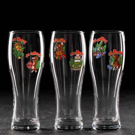 Beer glass "Podkolists", 500 ml, MIX drawing-1