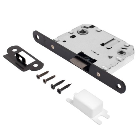 Latch allyur art L7050R BL, matte black, oval bar 18 mm without pens with a latch 952