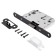 Latch allyur art L7050R BL, matte black, oval bar 18 mm without pens with a latch 952