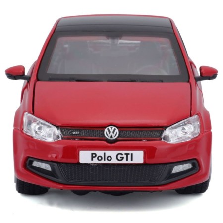 BBURAGO VW Polo GTI Mark 5, Die-Cast, 1:24, opening doors, red red-9