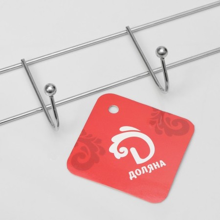 The hanger wall -mounted on 8 hooks of the share "Summer", 46 × 3 × 5 cm, silver color-4