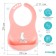 Blory for feeding "Bear" plastic with pocket, pink color