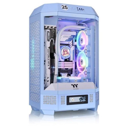 The housing Themaltake The Tower 300 Hydrangea Blue without PSU Miniitx 7x120mm 5x140mm 2xusb3.0 1070400-3