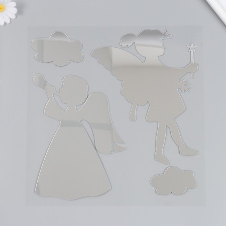 Interior mirror sticker "Angels in the clouds" 38x31 cm-1