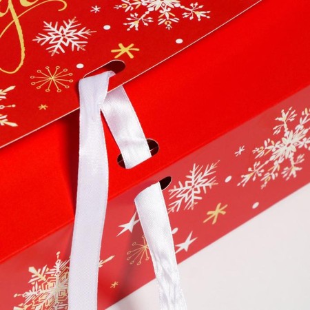 Folding Gift Box "Heat and Good", 31 x 24.5 x 9 cm, New Year-3