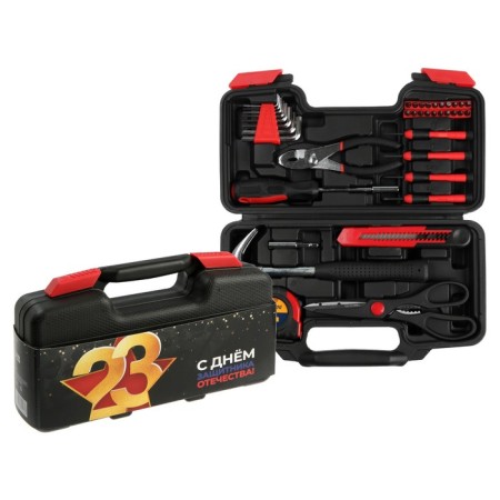 A set of tools in the case of Tundra "February 23", in gift packaging, 39 items