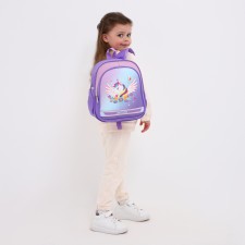 Baby backpack on lightning, 3 outer pockets, purple color