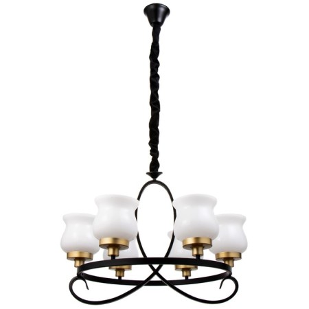 Cante "Country" 5x40W E27 black and gold 60x60x50 cm Bayerlux