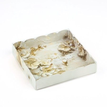 Box for confectionery CPVC-cover "Gold", 15 × 15 × 3 cm