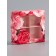 Box for sweets 4 pcs "Present", 12.6 x 12.6 x 3.5 cm. Confectionery packaging