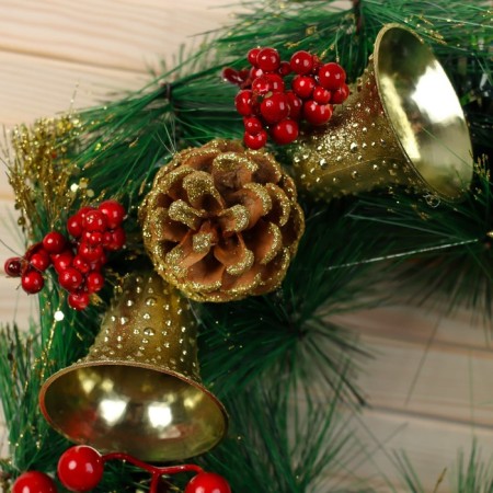 New Year's Wreath D-30 cm "New Year's bells"-1