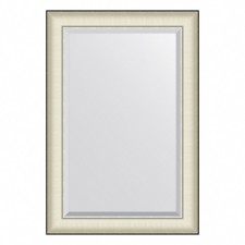 EvoFORM mirror in a baguette frame, with fatset, 78 mm, 64x94 cm, color white skin with chromium