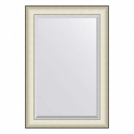 EvoFORM mirror in a baguette frame, with fatset, 78 mm, 64x94 cm, color white skin with chromium