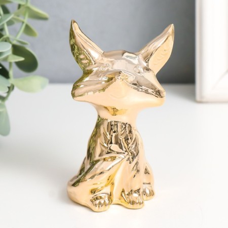 Souvenir Ceramics "Lisenok" gold 3.5x5x7.2 cm