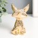 Souvenir Ceramics "Lisenok" gold 3.5x5x7.2 cm