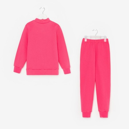 Costume (jumper, trousers) children, Fuchsia color, height 92 cm-7