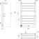 Water heated towel rail Domoterm "Medea" P8, 500x800 mm, 2 shelves, gold