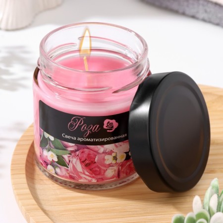 Candle in the bank Aromatic "Rose", 25 hours