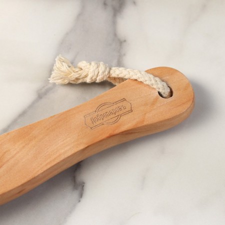 Brush massage bath made of natural bristles, with a handle, smooth-7