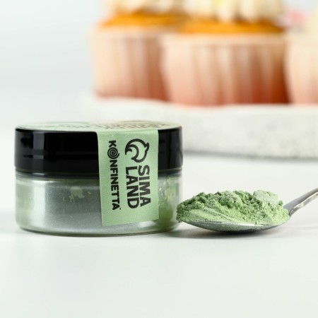 Glitter Kandurin "Green" for desserts and drinks, water -soluble, 5 g.-4