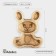 Menzhitsa - wooden plate ADELICA "Bunny", 20.5 × 11.5 × 1.8 cm, birch