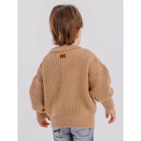 Sweater Children's Knitted Rant KnitWear, height 74 cm, beige color-7