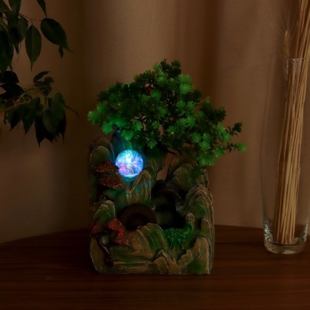 Fountain "Stone slope under the tree" 29x16 cm (with backlight)-2