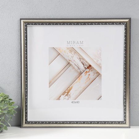 Photo frame Plastic "Gallery" 40x40 cm silver (plastic screen)