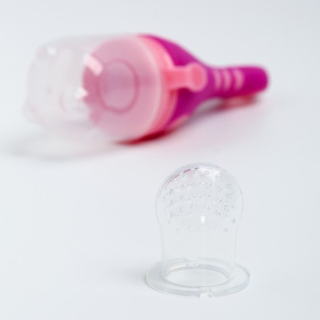 Nibbler for feeding, with silicone mesh "heart", color mix-3
