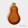 Ceramic "pumpkin" plate, deep, dark orange, 25.5 cm, 1 variety, Iran