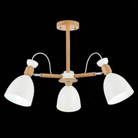 Ceiling EVOLUCE lamp. Sle103802-03. Balcamo. 3x60 watts, E27, 59x59x45 cm, color light wood, white-1
